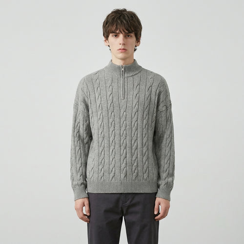 The Cambridge Cable Knit Half-Zip