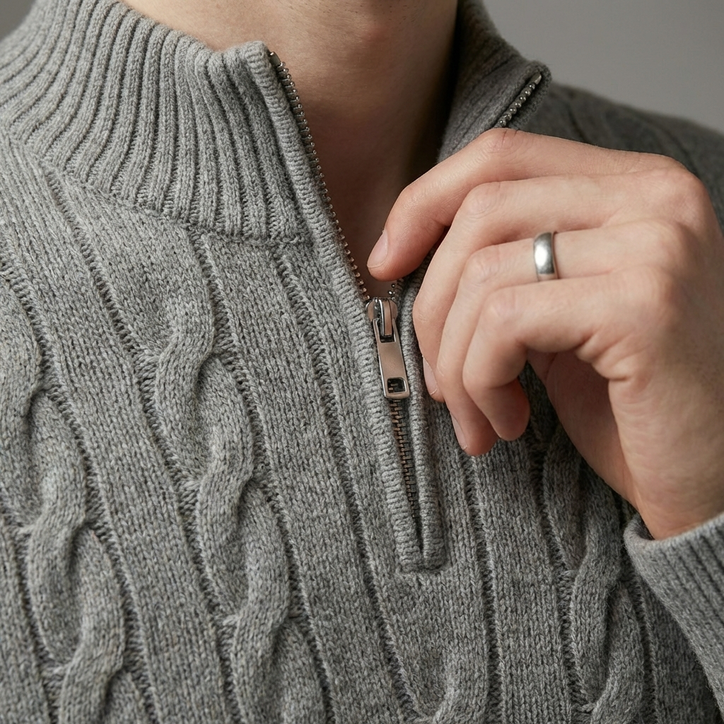 The Cambridge Cable Knit Half-Zip