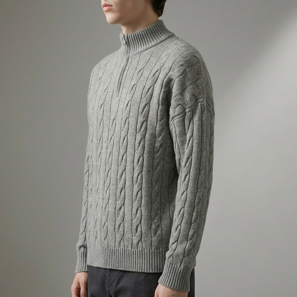 The Cambridge Cable Knit Half-Zip