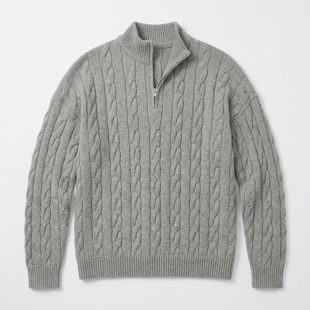 The Cambridge Cable Knit Half-Zip