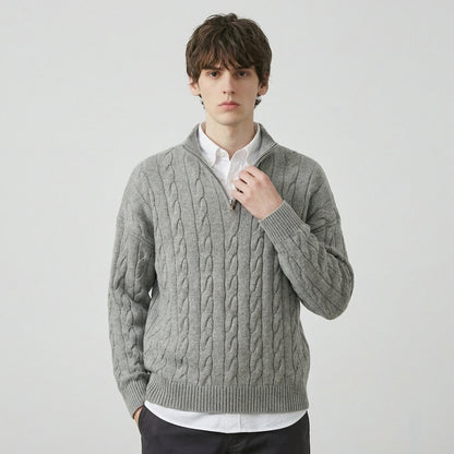 The Cambridge Cable Knit Half-Zip
