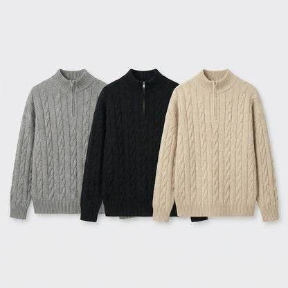 The Cambridge Cable Knit Half-Zip